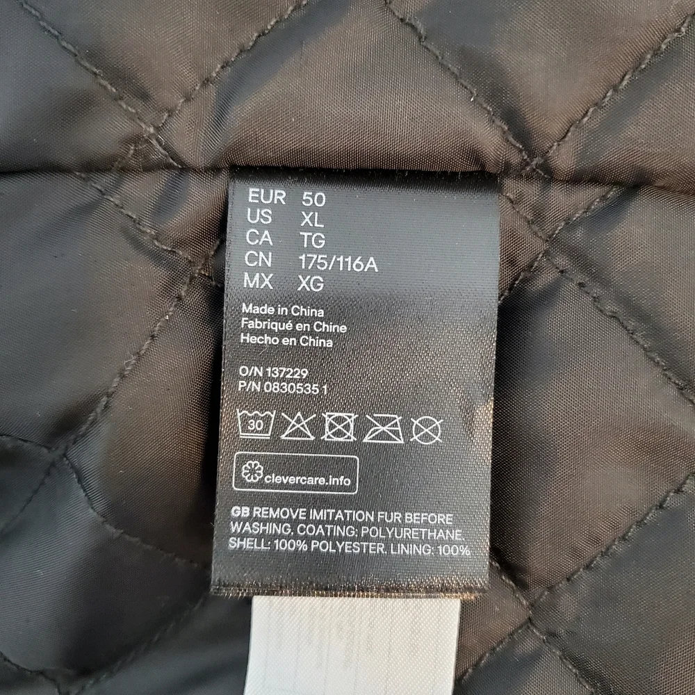 H&M Women's Biker Jacket XL Black - Picture 8 of 11